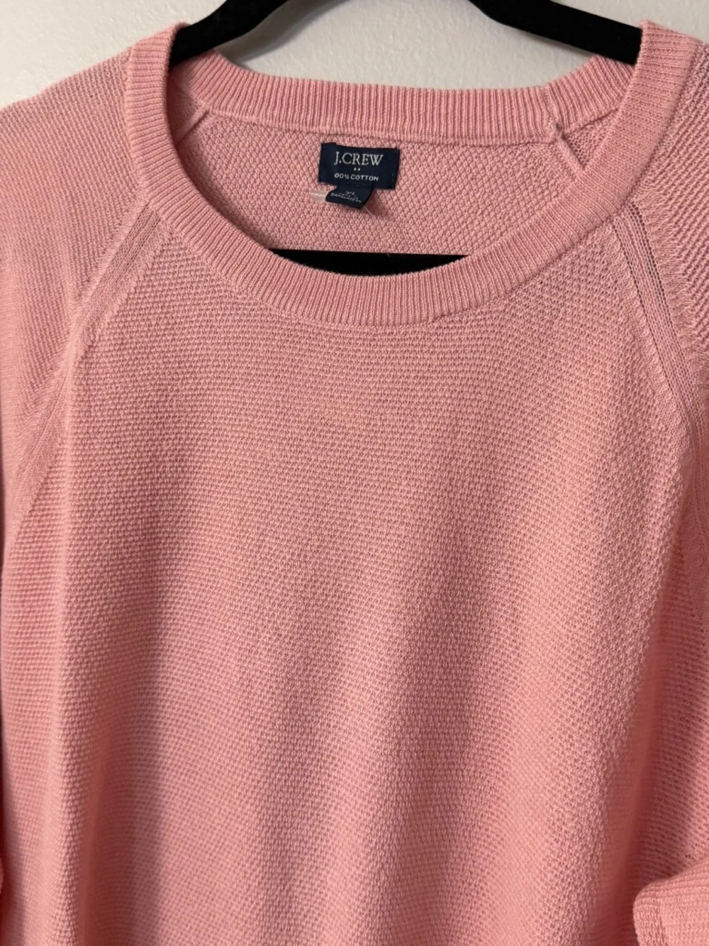 J. Crew Men’s Salmon Pink Long Sleeve Cotton Knit Crewneck Sweater Sz XL NWT